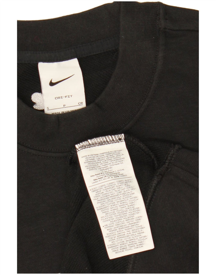 Ανδρικό γραφικό φούτερ Nike Dri Fit, μικρό μαύρο βαμβακερό
