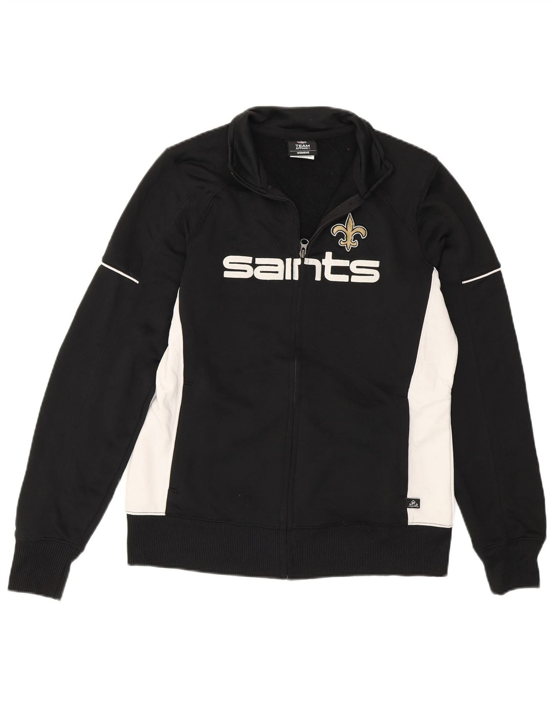 NFL Γυναικεία αθλητική φόρμα New Orleans Saints Top Jacket UK 14 Medium Black