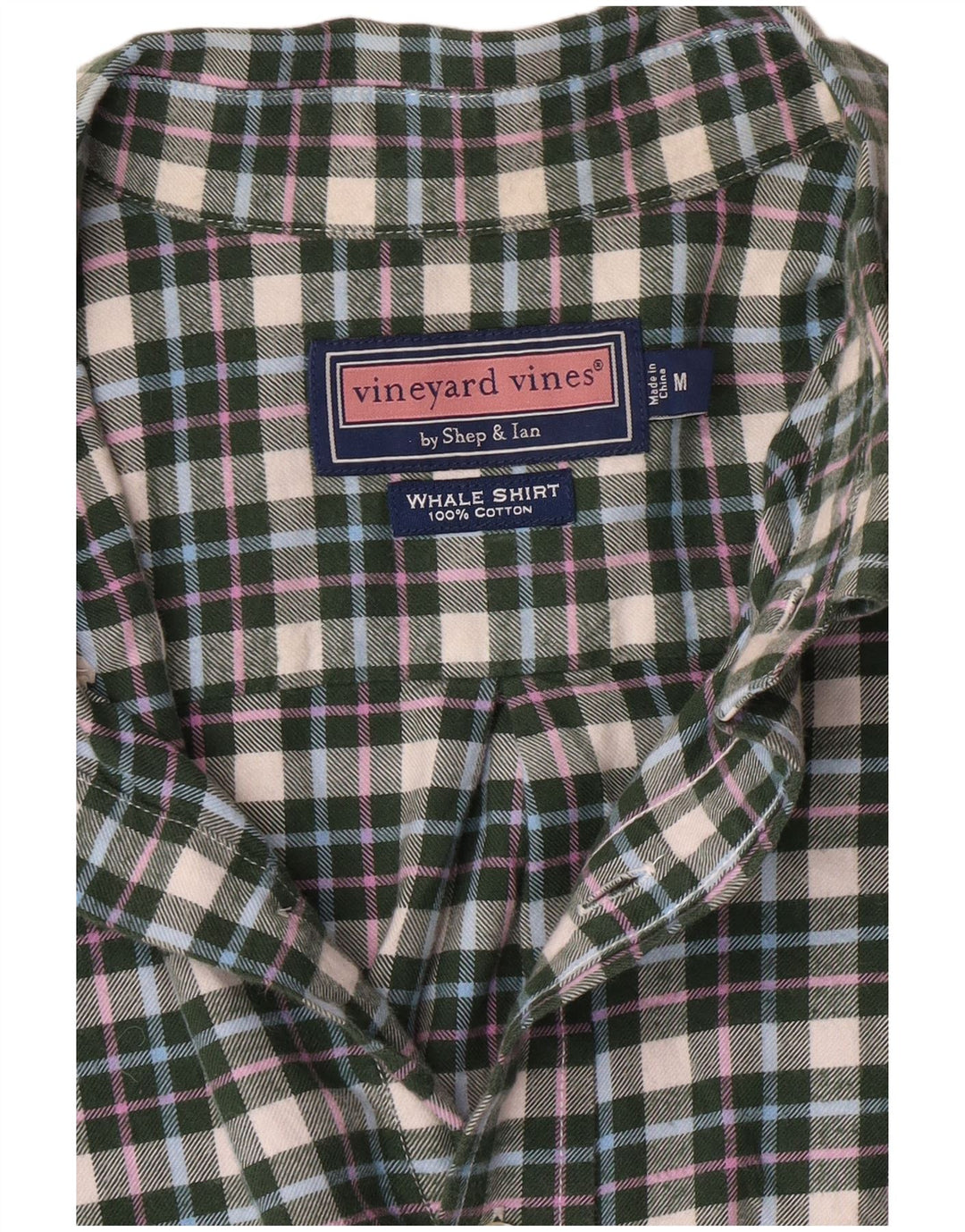 Ανδρικό φανελένιο πουκάμισο Vineyard Vines, Μεσαίο Πράσινο Check Cotton Preppy