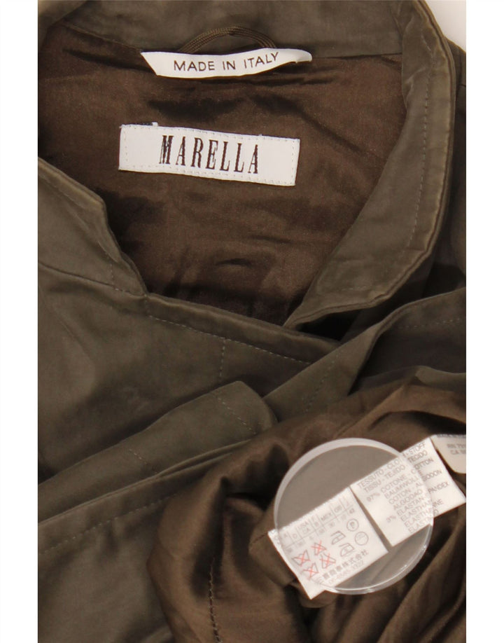 Marella Γυναικείο σακάκι UK 10 Small Brown Βαμβακερό