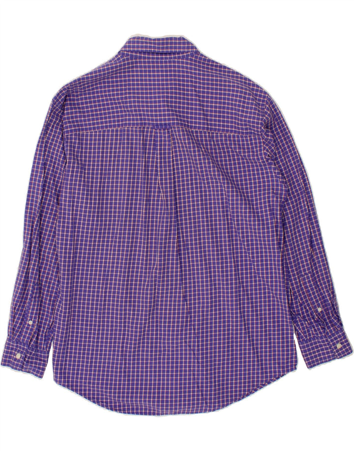 CHAPS Mens Shirt Medium Purple Check Cotton Vintage Chaps and Second-Hand Chaps from Messina Hembry 