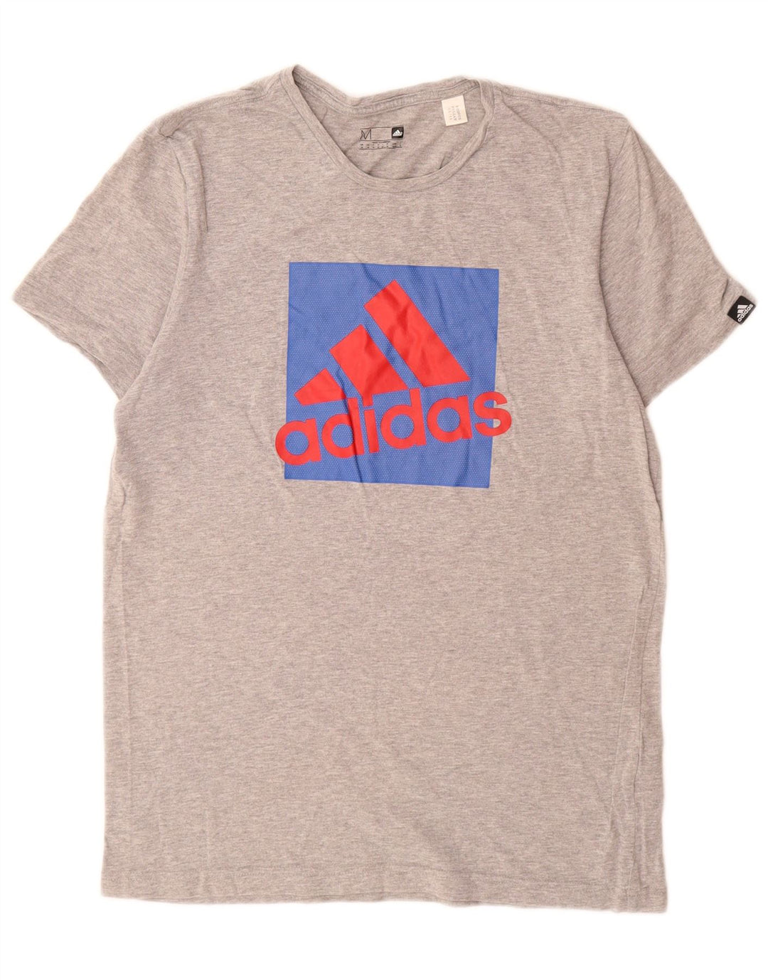 Ανδρικό γραφικό T-Shirt Adidas Τοπ μεσαίου γκρι βαμβακερό