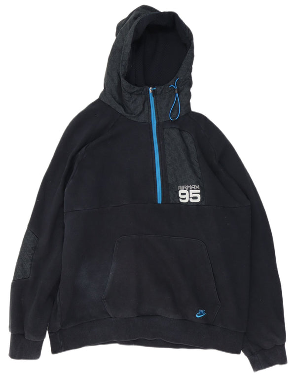 Ανδρικά γραφικά κουκούλα Nike UK 46/48 XL Navy Blue Geometric Cotton