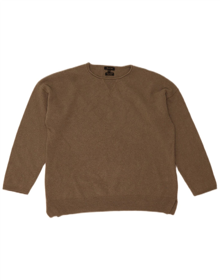 Massimo Dutti Γυναικείο πουλόβερ με λαιμόκαυστο UK 14 μεσαίο γκρι μαλλί