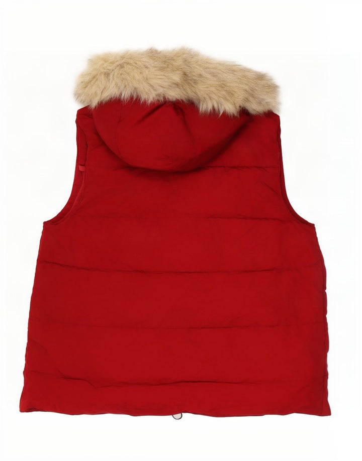 Gap Γυναικεία κουκούλα με επένδυση Gilet UK 14 Medium Red Polyester