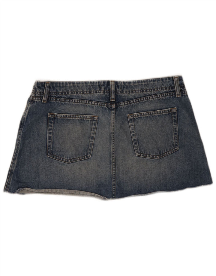 Benetton Γυναικεία Τζιν Μίνι Φούστα IT 46 Μεγάλη W32 Μπλε βαμβακερή