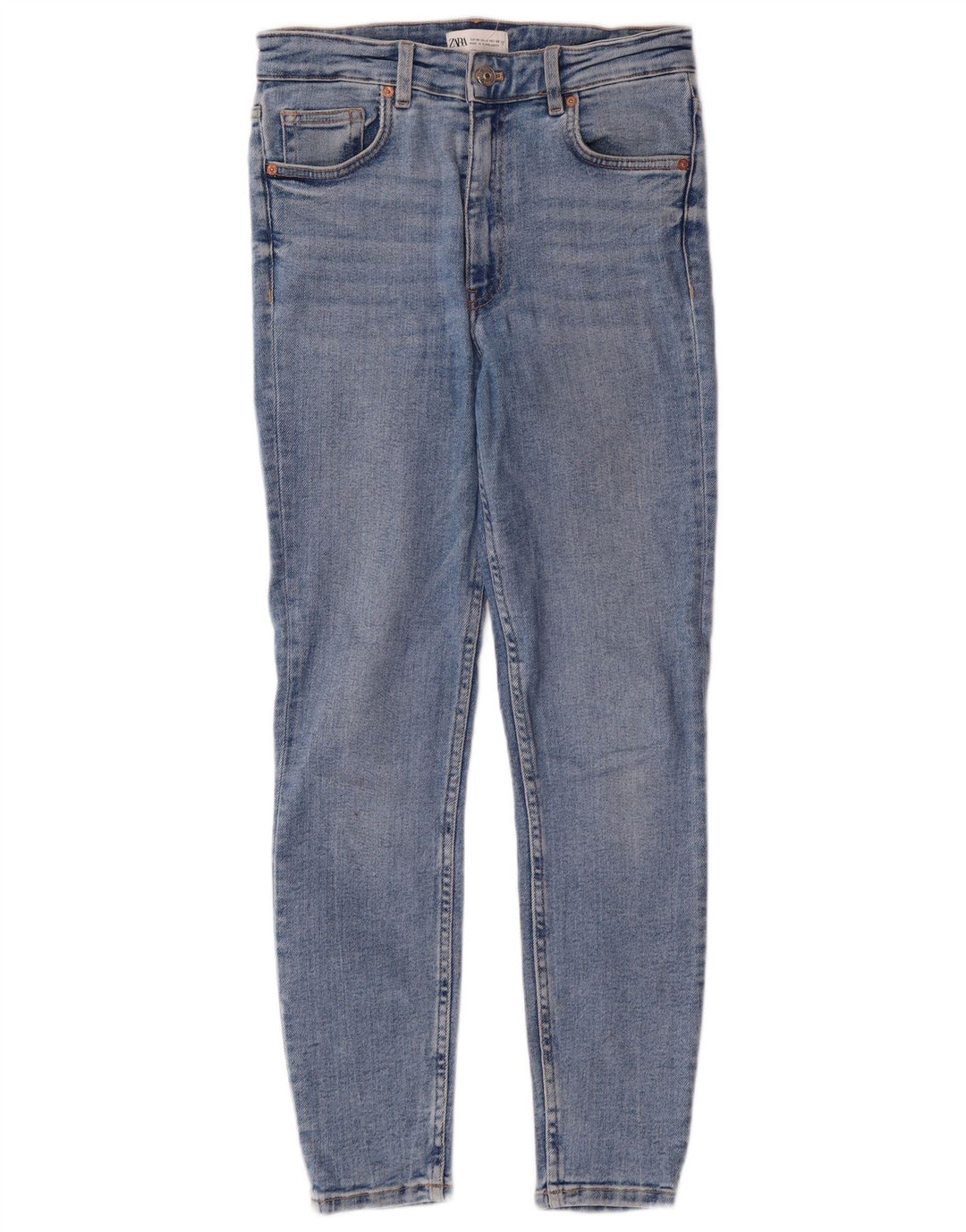 Zara Γυναικείο Ψηλόμεσο Skinny Jeans EU 38 Small W28 L27 Blue Classic