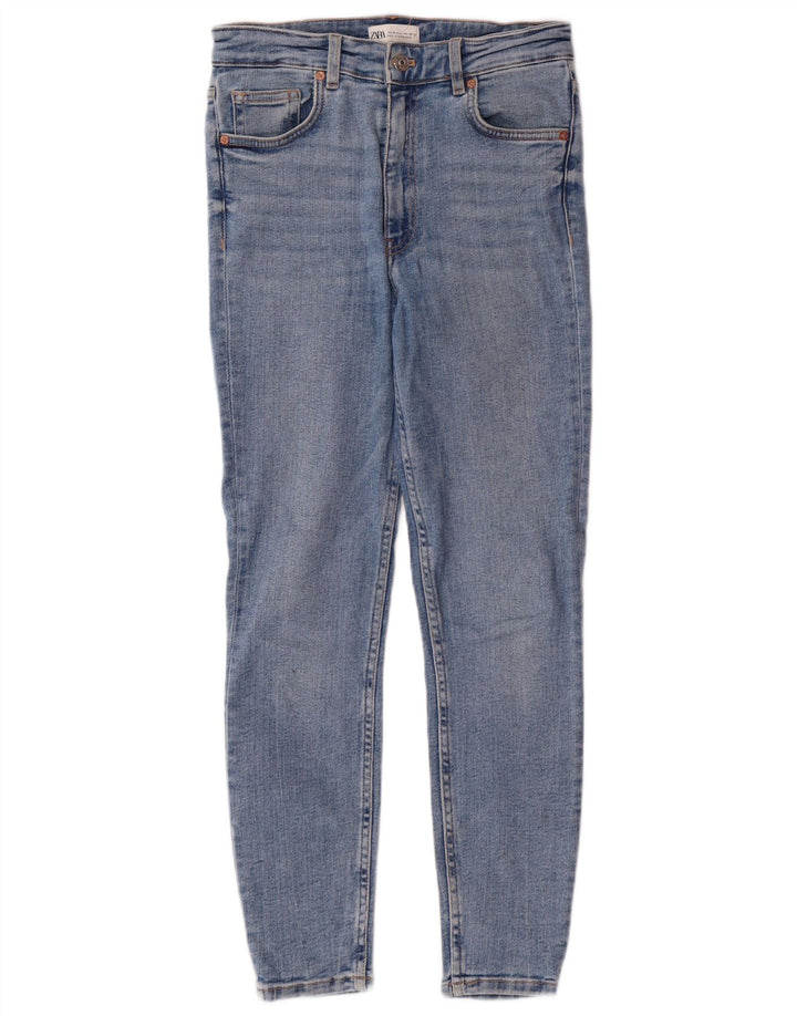 Zara Γυναικείο Ψηλόμεσο Skinny Jeans EU 38 Small W28 L27 Blue Classic