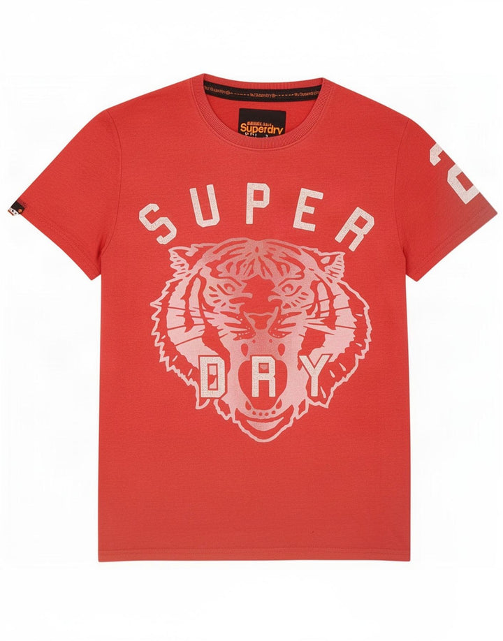 Ανδρικό γραφικό μπλουζάκι Superdry Top Μεσαίο κόκκινο βαμβακερό