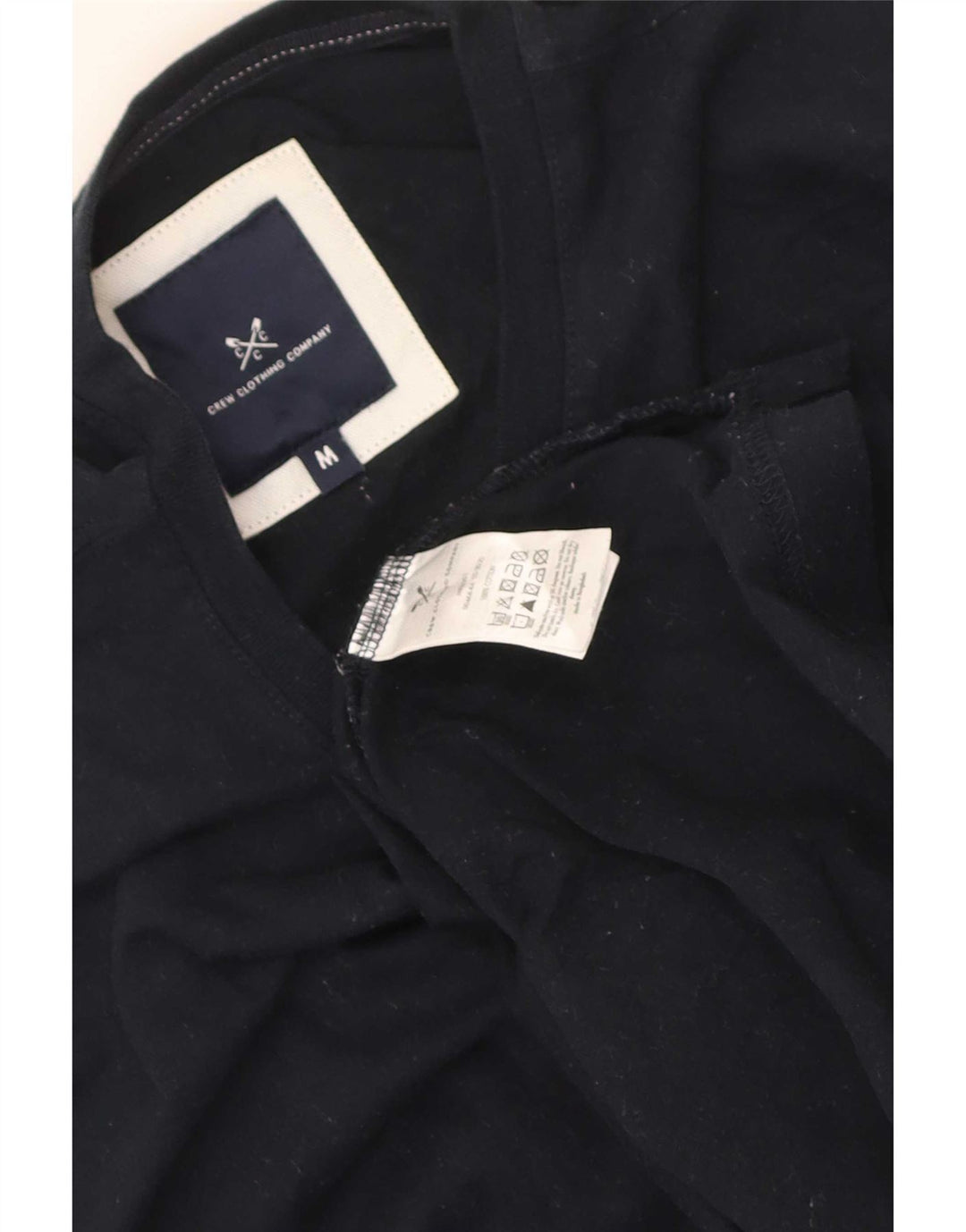 Ανδρικό T-Shirt Crew Clothing Top από μεσαίο μπλε ναυτικό βαμβακερό