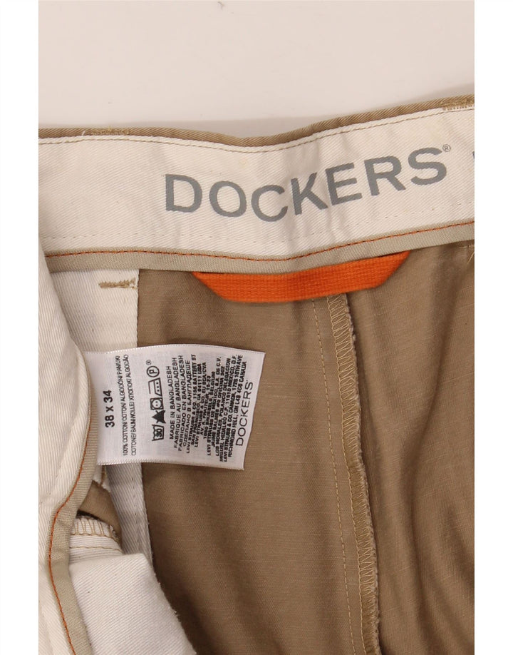 DOCKERS Ανδρικό ίσιο παντελόνι Chino W38 L34 Μπεζ βαμβακερό