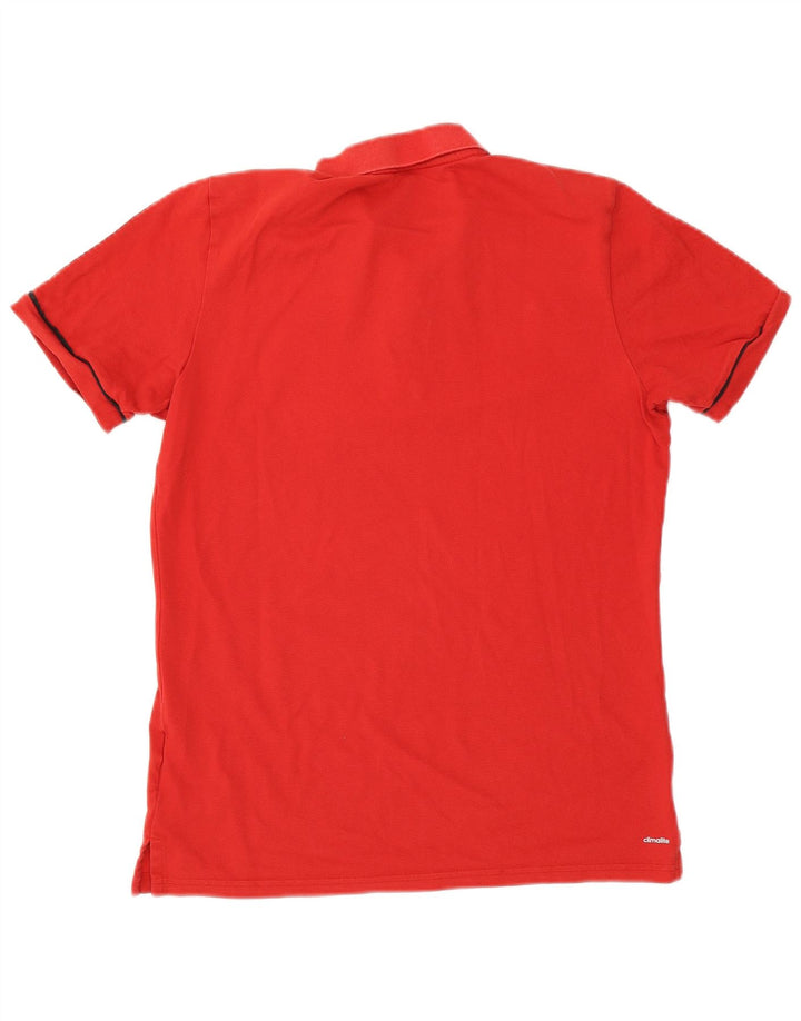 Ανδρικό πουκάμισο Adidas Climalite Polo μεγάλο κόκκινο βαμβακερό