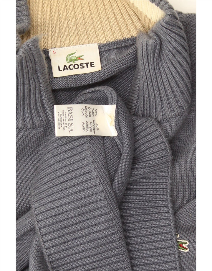 Ανδρικό πουλόβερ ζακέτα Lacoste Μέγεθος 5 Μεγάλο γκρι βαμβακερό