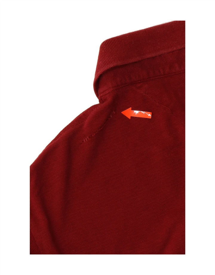 TOMMY HILFIGER Mens Polo Shirt Medium Burgundy Vintage Tommy Hilfiger and Second-Hand Tommy Hilfiger from Messina Hembry 