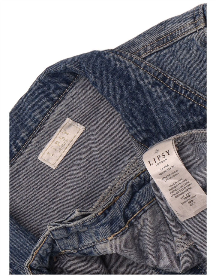 Lipsy Girls Denim Jacket 13-14 Years Blue Cotton