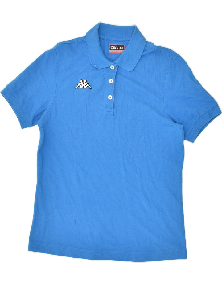 KAPPA Womens Polo Shirt UK 14 Large Black Cotton | Vintage Kappa | Thrift | Second-Hand Kappa | Used Clothing | Messina Hembry 