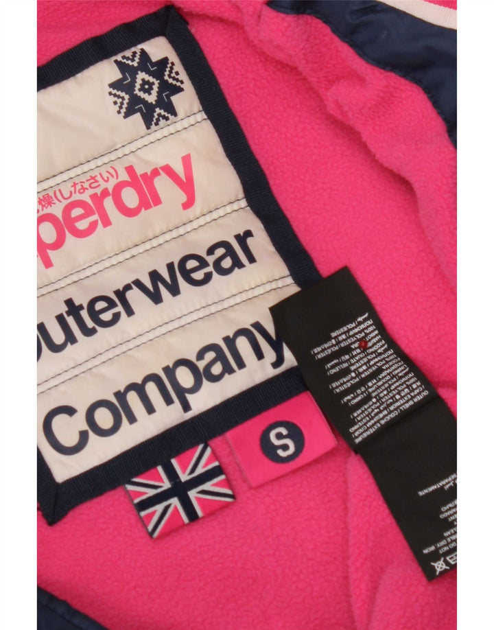 Superdry γυναικείο μπουφάν με κουκούλα UK 10 Small Navy Blue Polyester