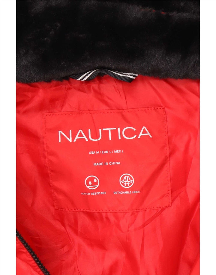 Nautica Γυναικείο μπουφάν με κουκούλα UK 14 Μεσαίο κόκκινο πολυεστέρα