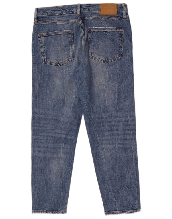 Zara Womens Distressed Slim Jeans EU 40 Medium W30 L26 Blue