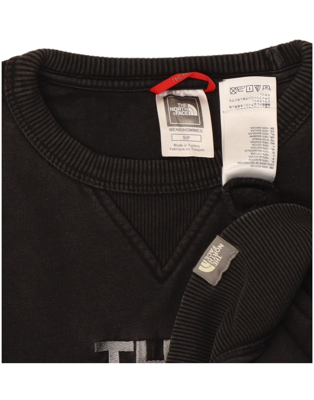 THE NORTH FACE Ανδρικό γραφικό φούτερ Jumper Μικρό μαύρο βαμβακερό