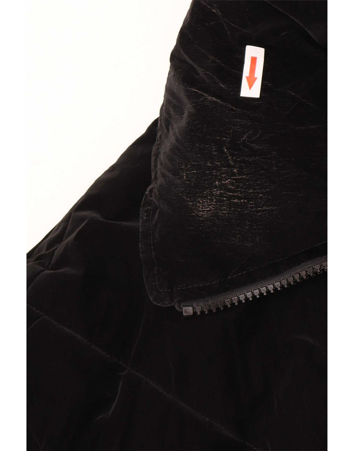 Zara Γυναικείο μπουφάν με επένδυση UK 10 Small Black Polyurethane