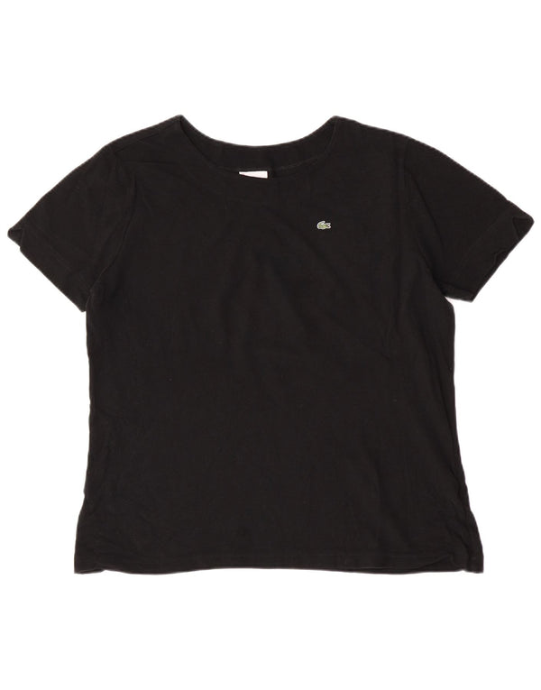 Γυναικείο T-Shirt Lacoste Top Size 50 2XL Μαύρο βαμβακερό