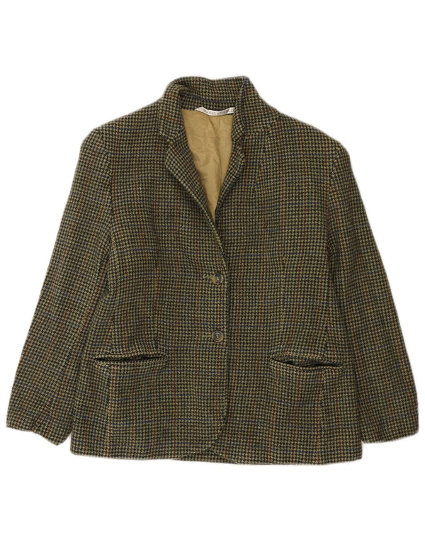 Marks & Spencer Γυναικείο Petite Blazer Jacket UK 12 Medium Green Houndstooth