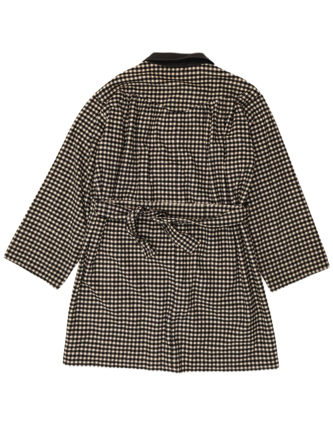 Vintage γυναικείο πανωφόρι UK 18 XL Black Gingham