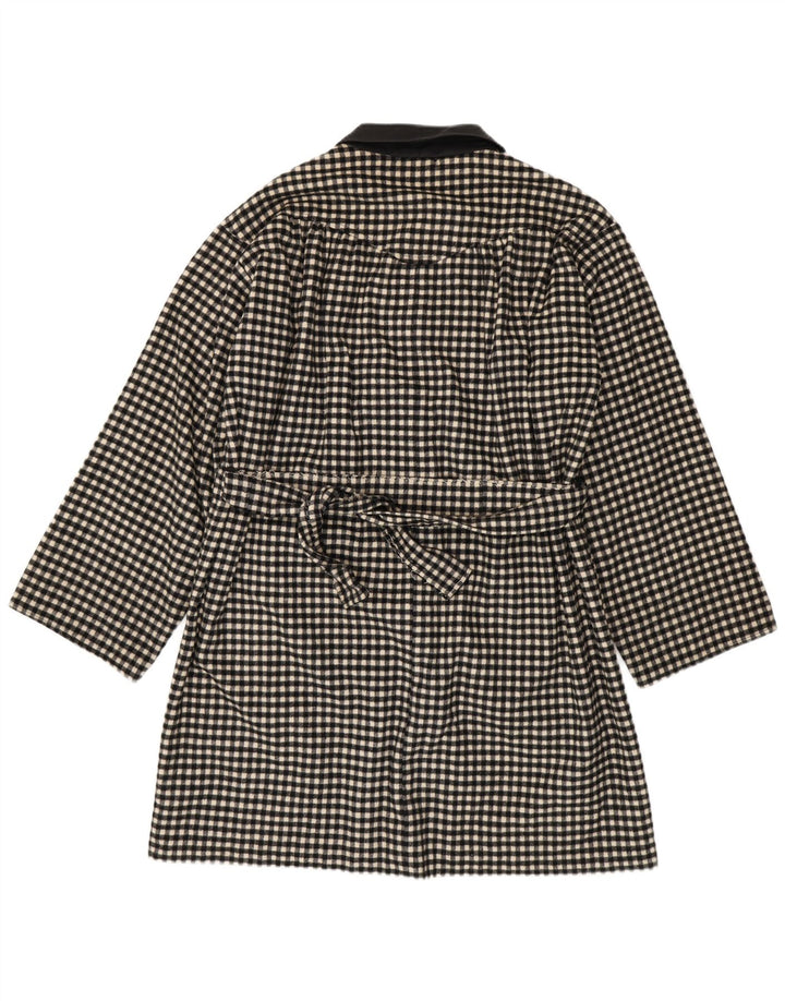 Vintage γυναικείο πανωφόρι UK 18 XL Black Gingham