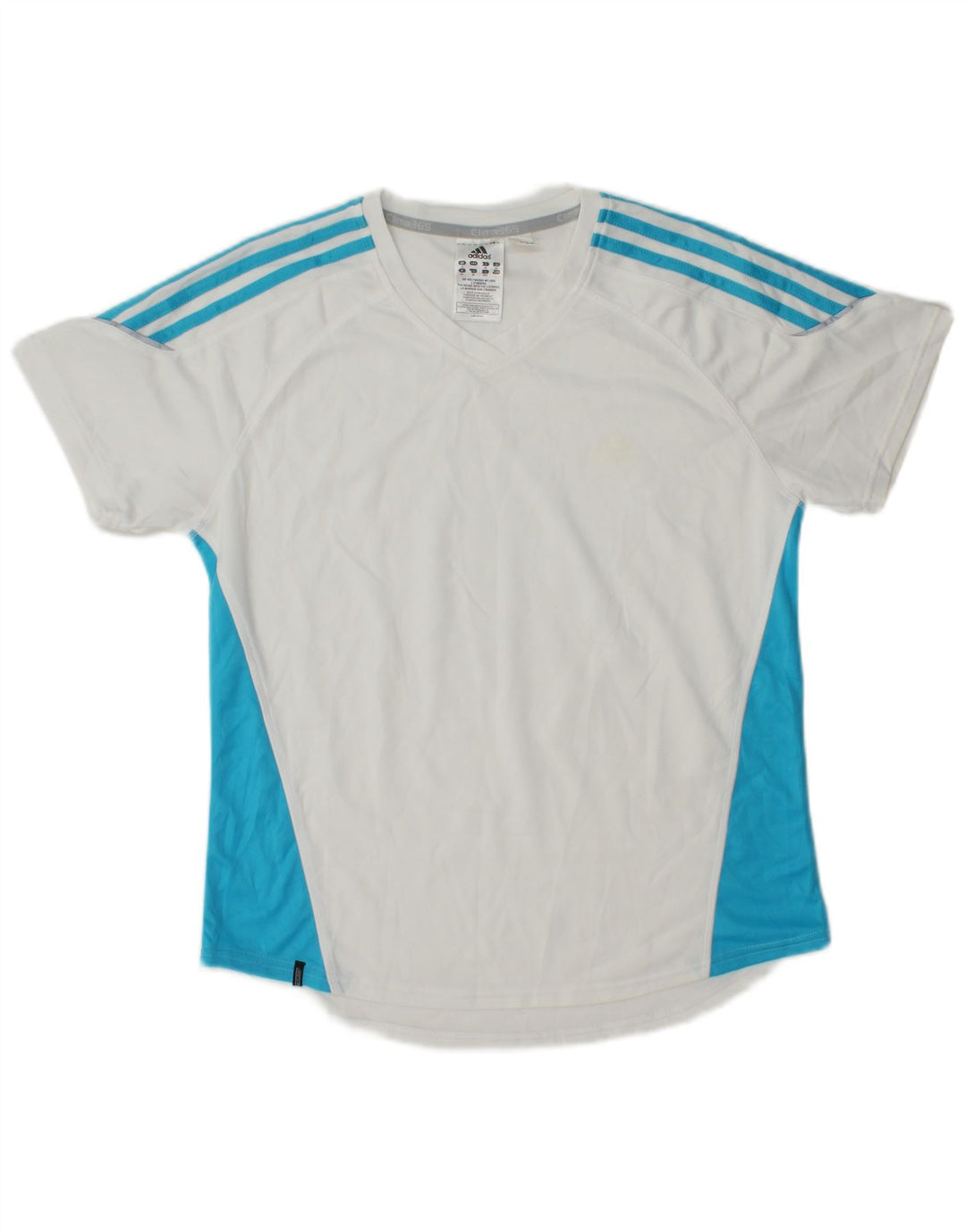 Γυναικείο μπλουζάκι ADIDAS Clima 365 Top UK 16 Large White Colourblock