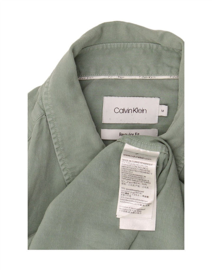 Ανδρικό πουκάμισο Calvin Klein με κανονική εφαρμογή, μεσαίο πράσινο Lyocell