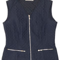 Vintage Γυναικείο Καπιτονέ Gilet IT 42 Medium Navy Blue Polyester