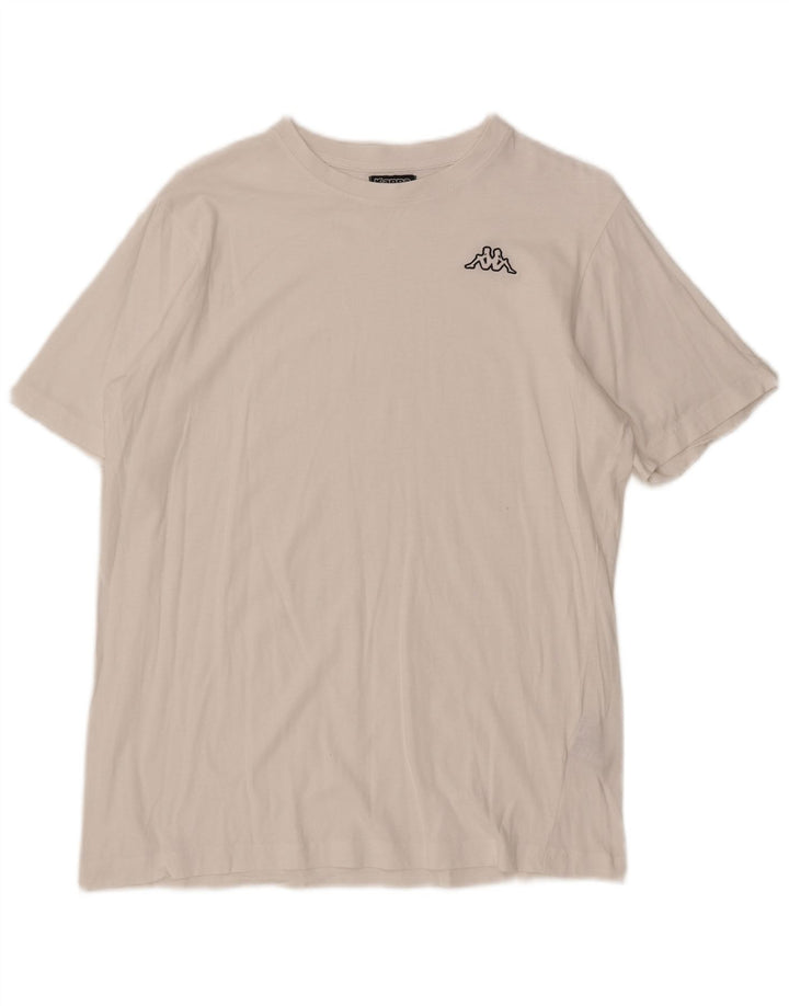 Ανδρικό T-Shirt Kappa Τοπ μεσαίο λευκό βαμβακερό