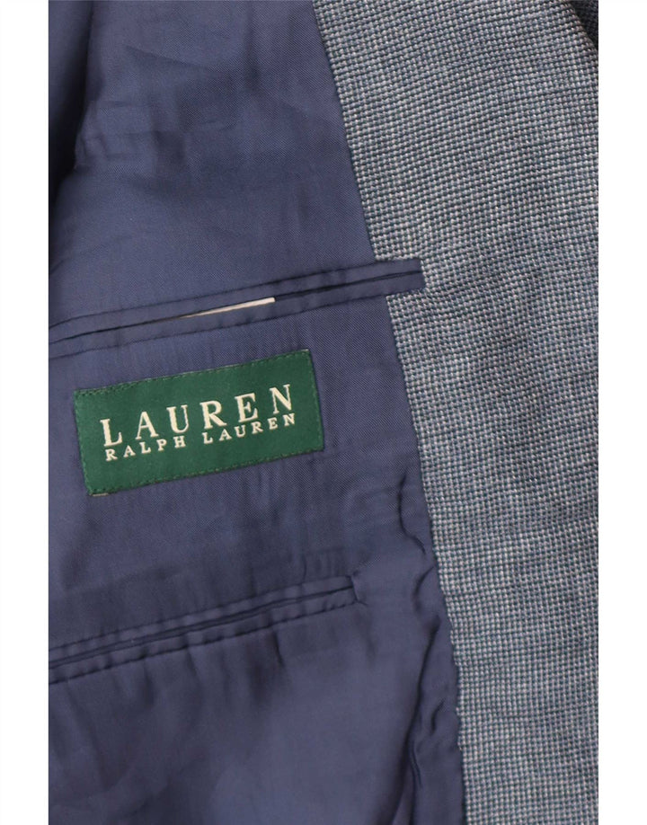 Ralph Lauren Ανδρικό μπουφάν μπλέιζερ με κανονική εφαρμογή 2 κουμπιών UK 40 μεγάλο μπλε μεταξωτό