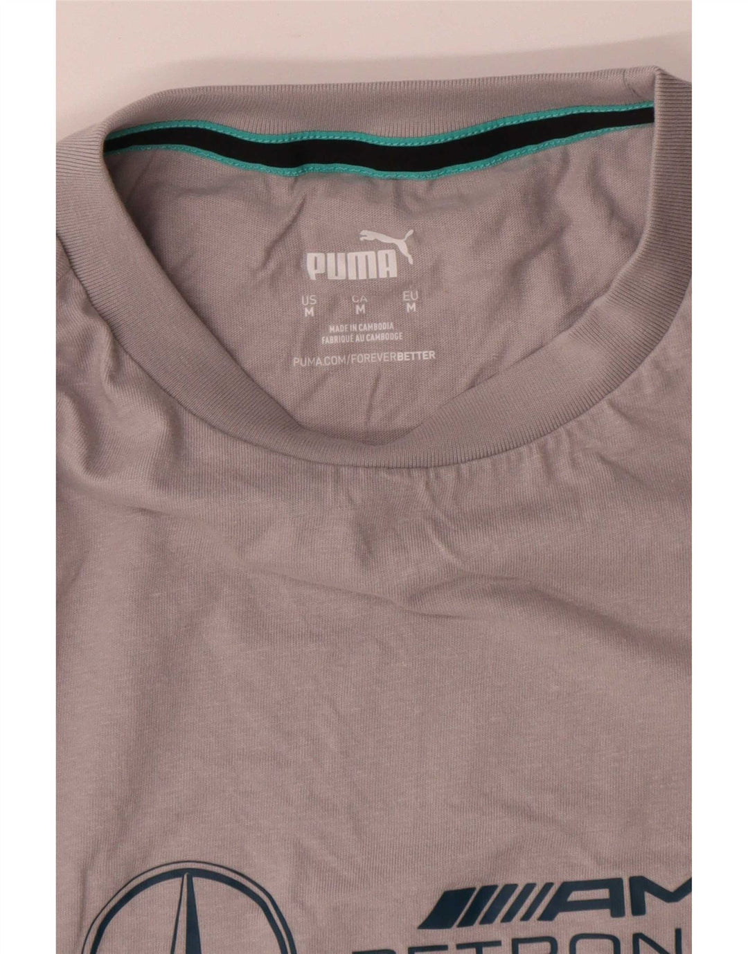 Ανδρικό γραφικό μπλουζάκι Puma, μεσαίο γκρι βαμβακερό