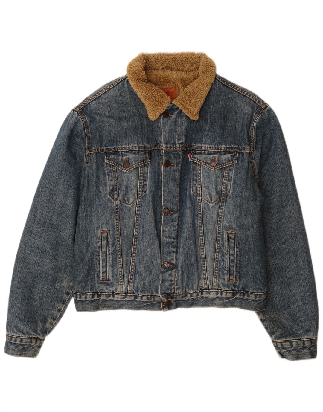 Levi's Mens 70500 Sherpa Denim Jacket UK 40 Large Blue