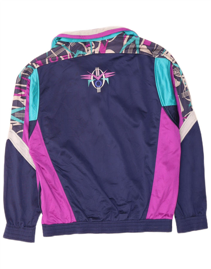 Ανδρική αθλητική φόρμα γραφικών LOTTO Top Jacket μεσαίο μπλε ναυτικό Colourblock