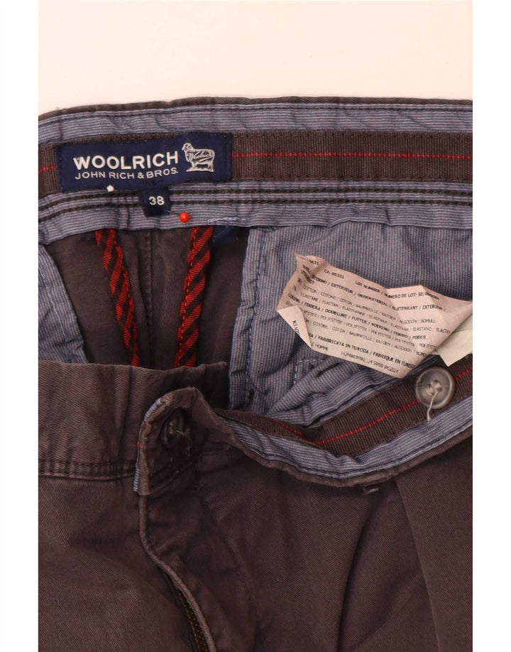 Woolrich Ανδρικό ίσιο παντελόνι Chino W38 L32 Γκρι βαμβακερό