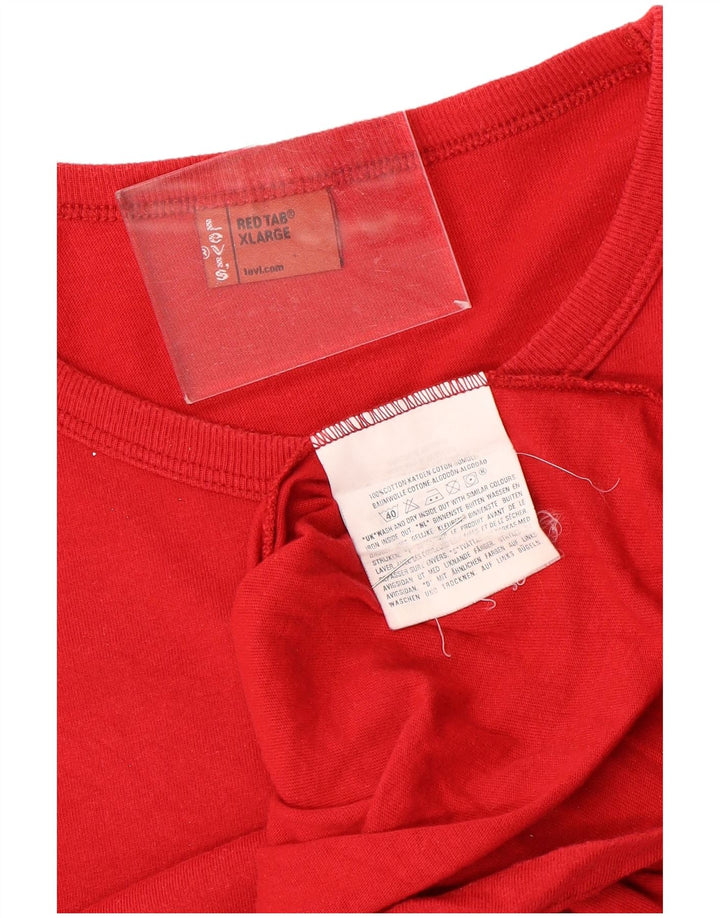 Ανδρικό γραφικό T-Shirt Levi's Top XL Red Cotton