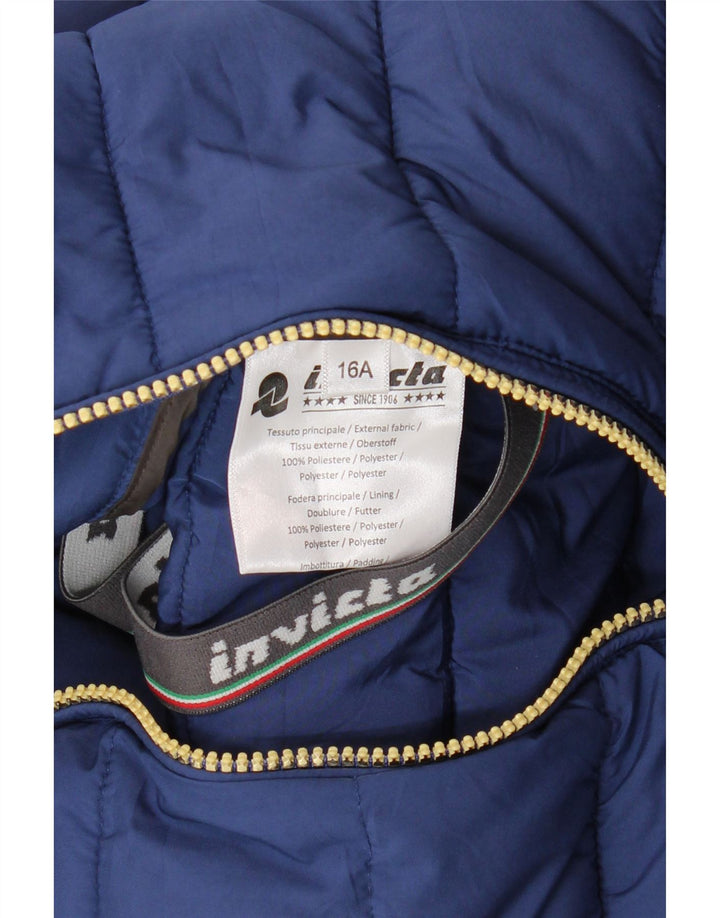 Invicta Girls Hooded Jacket 15-16 Years Navy Blue Polyester