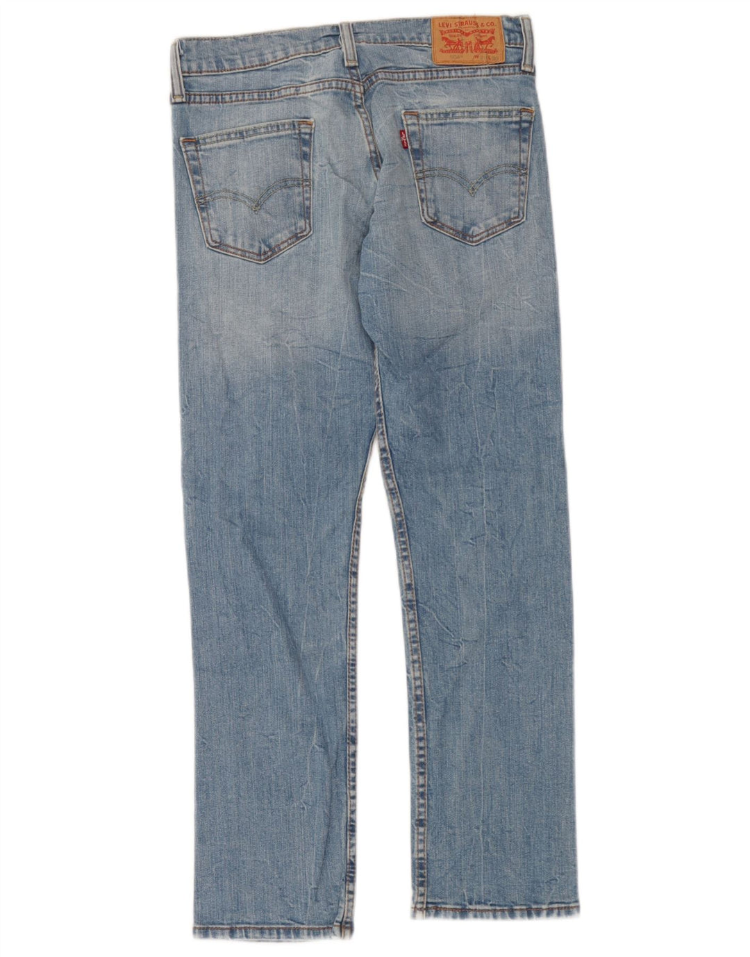 Levi's Mens 504 Straight Jeans W30 L30 Blue Cotton