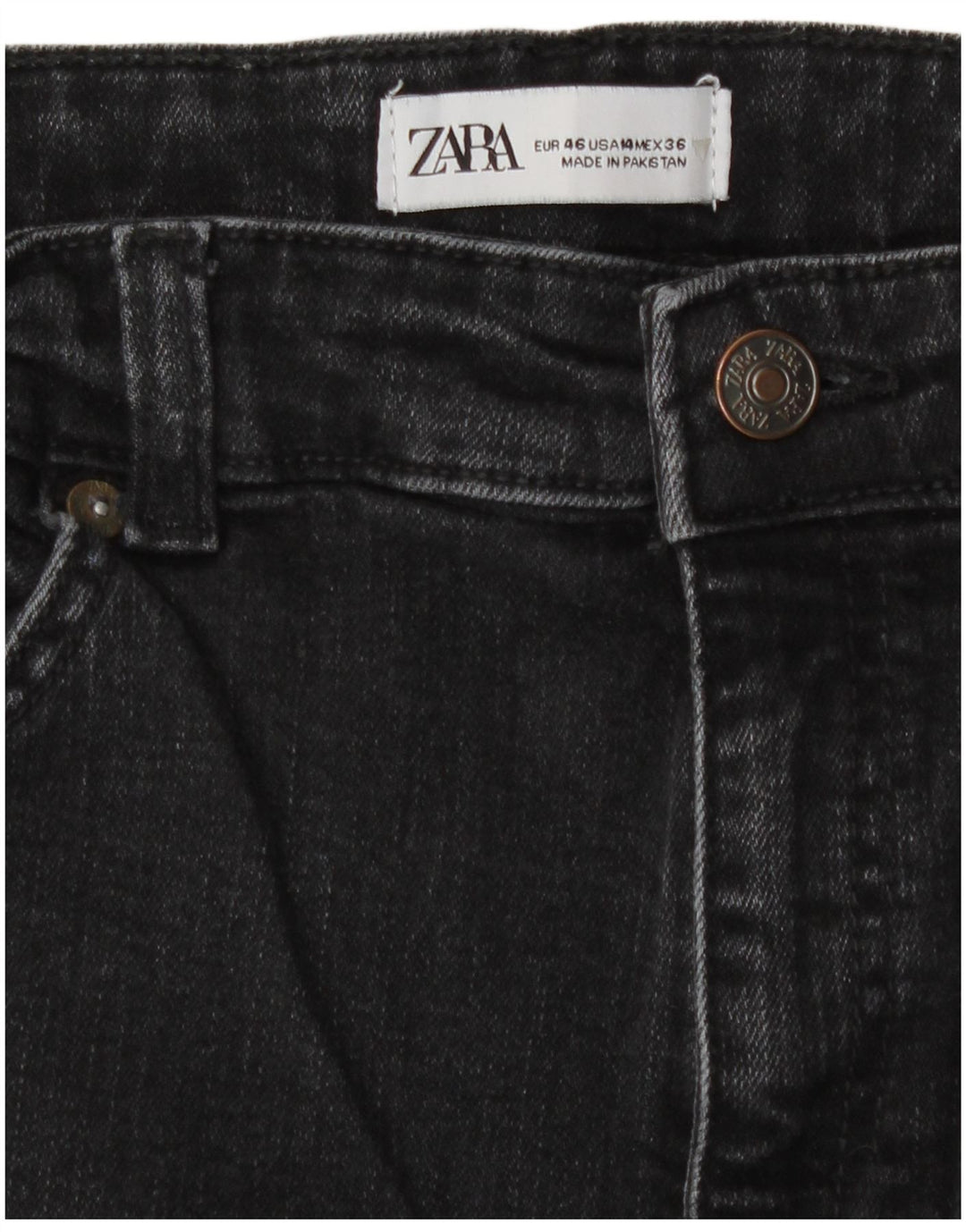 Zara Γυναικείο Slim Jeans EU 46 2XL W36 L28 Μαύρο