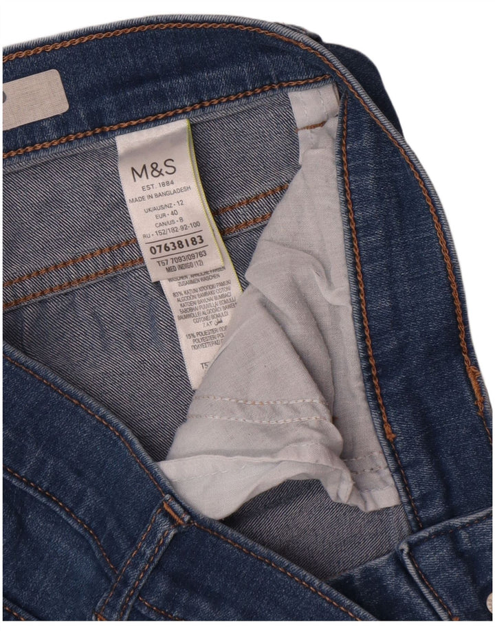 Marks & Spencer Γυναικεία Cropped Jeans UK 12 Medium W32 L21 Blue Cotton