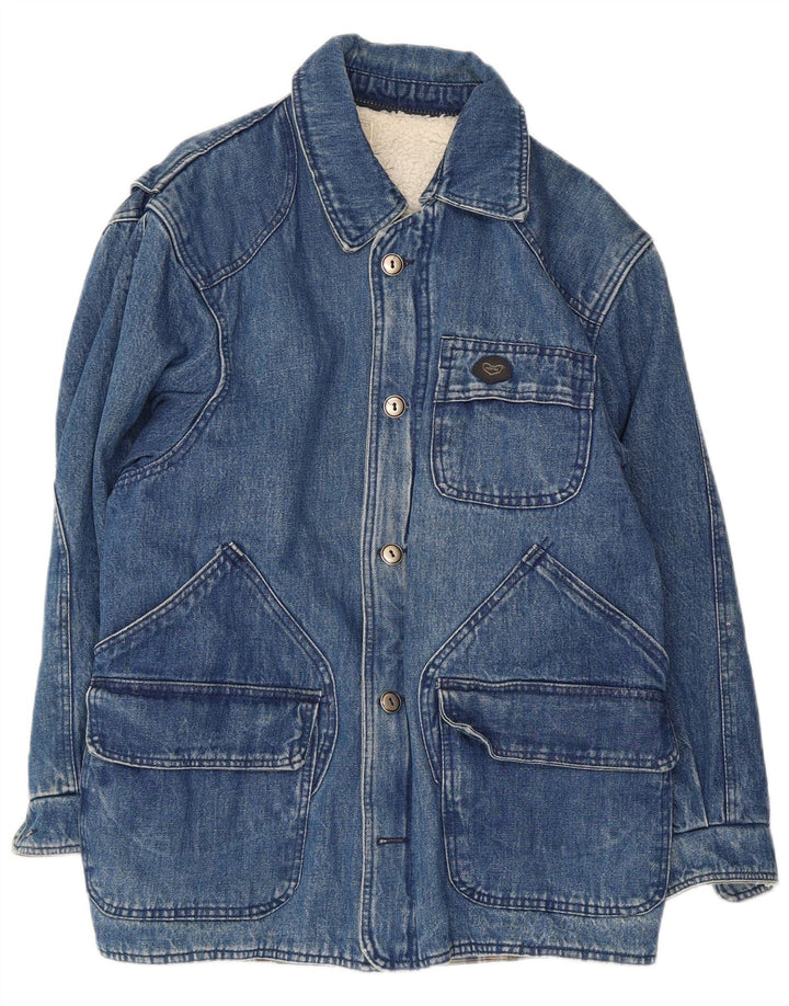 POP 84 Ανδρικό παλτό τζιν Sherpa UK 36 Small Blue Polyester