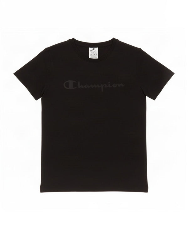 Champion Womens Graphic T-Shirt Top UK 6 XS Black