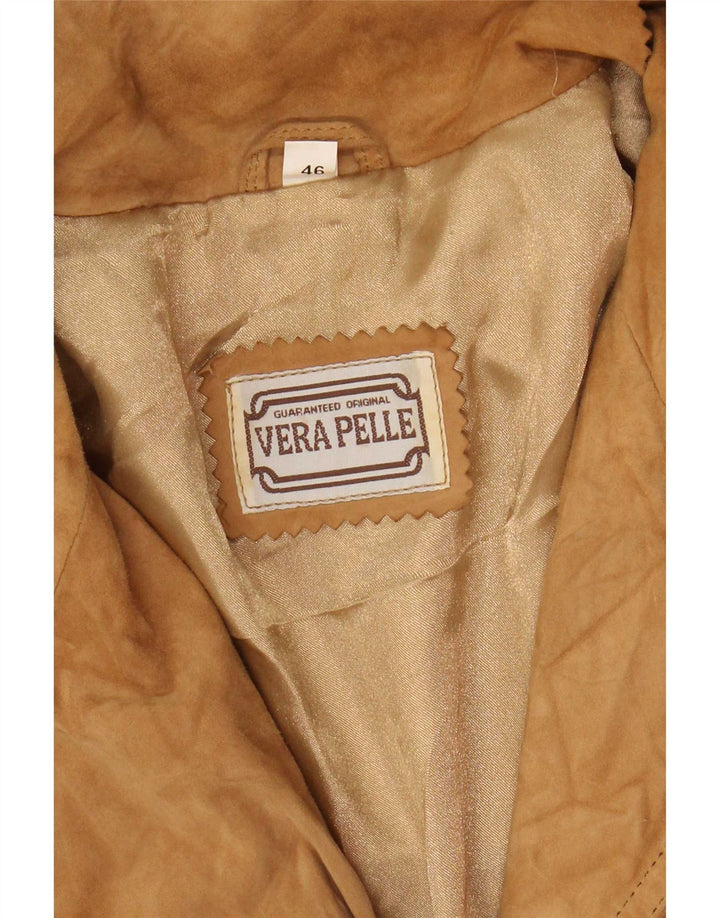 Vintage Γυναικείο Suede Jacket IT 46 Large Brown Δερμάτινο