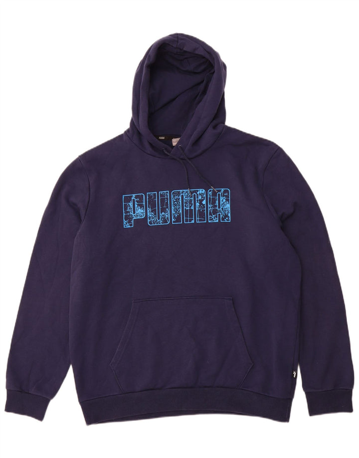 Ανδρικό γραφικό κουκούλα με κουκούλα PUMA Large Navy Blue