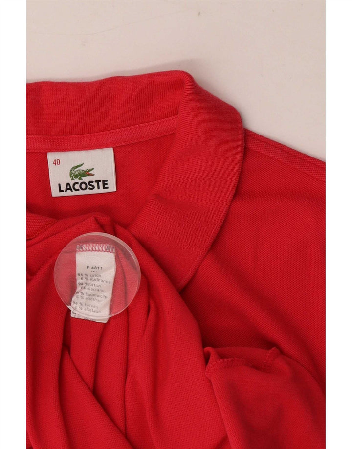 Γυναικείο κοντομάνικο μπλουζάκι πόλο Lacoste Μέγεθος 40 Μεσαίο κόκκινο βαμβακερό