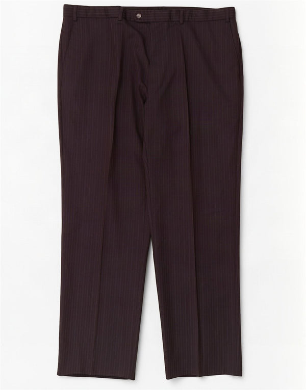 Ανδρικό ίσιο παντελόνι Marks & Spencer W42 L33 Navy Blue Pinstripe
