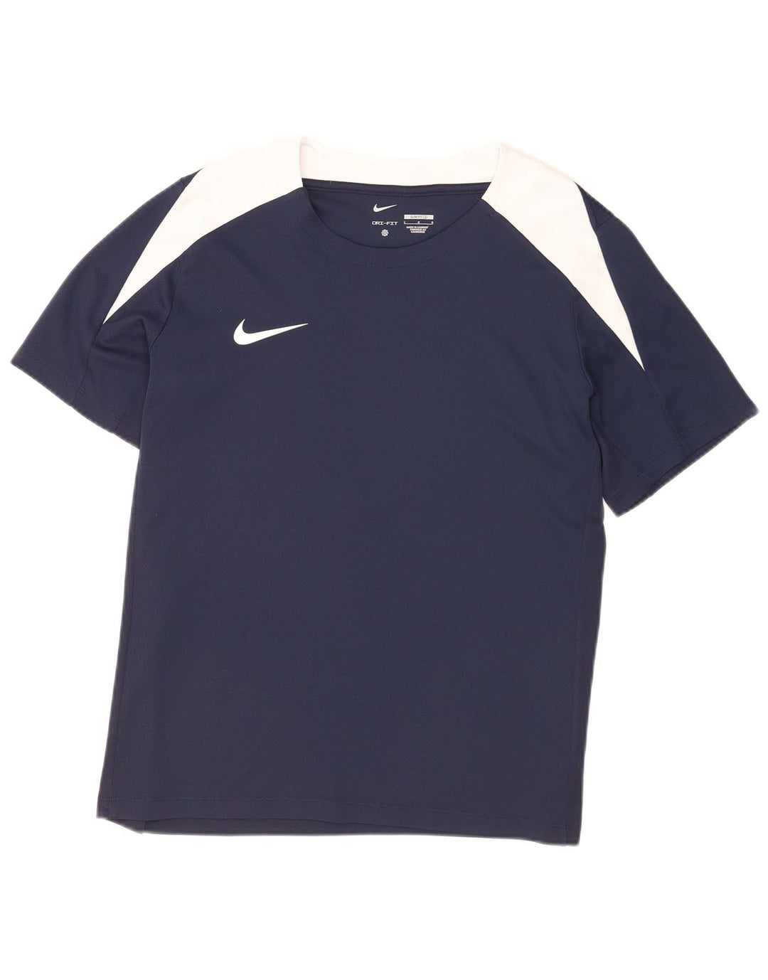 Ανδρικό μπλουζάκι Nike Dri Fit Slim Top Large Navy Blue Colorblock Πολυεστέρας